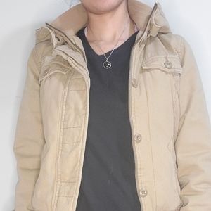 Aritzia TNA "Maverick" bomber hooded jacket